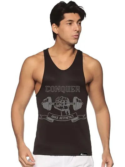 Anax Aesthetics Dry-Tuff Performance Conquer Gym Wear, Sleeveless Gym Stringer, Men's Vest, Gym Vest, Tank Top, Sando Vest