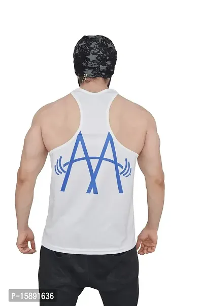 Anax Aesthetics Dry-Tuff Performance Spartan with Dumbell Gym Wear, Sleeveless Gym Stringer, Gym Vest, Men's Vest, Tank Top, Sando Vest-thumb3