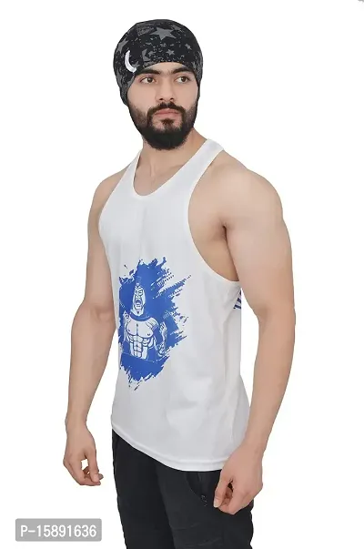 Anax Aesthetics Dry-Tuff Performance Spartan with Dumbell Gym Wear, Sleeveless Gym Stringer, Gym Vest, Men's Vest, Tank Top, Sando Vest-thumb2