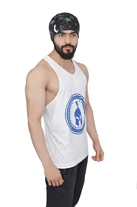 Anax Aesthetics Dry-Tuff Performance Big Logo Gym Wear, Sleeveless Gym Stringer, Men's Vest, Gym Vest, Tank Top, Sando Vest-thumb1