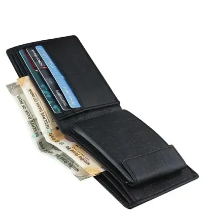 Elegant Artificial Leather Two Fold Wallets For Men