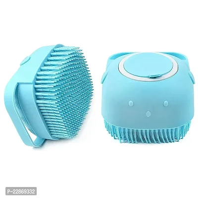 Silicone Soft Bath Body Brush with Shampoo Dispenser Scrubber-use in Shower Deep Cleaning Gentle Scrub Massage for Children, Men Women (multicolor)-thumb0