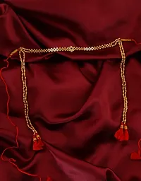Anuradha Art Gold Finish Styled with Beads Trendy Maharshtrian Mundavalya/Bashing-thumb1