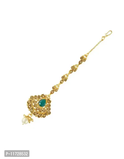 Anuradha Art Green Colour Wonderful Simple & Adorable Mang Tikka For Women/Girls