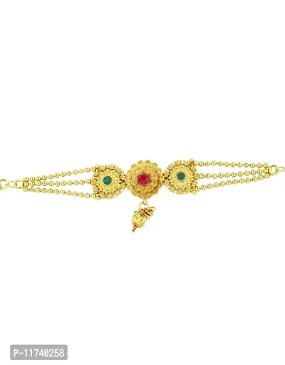 Anuradha Art Fancy Multi-Colour Golden Bajunad for women