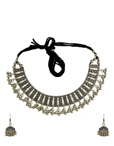 Anuradha Art Oxidized Necklace Set For Navratri Oxidized Jewellery set For women latest design