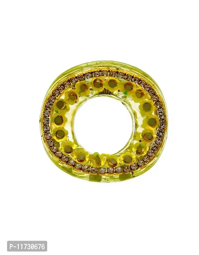 Anuradha Art Jewellery Green Colour Round Shape Fancy Hiar Clutcher Butterfly Hair Accessories For Women/Girls