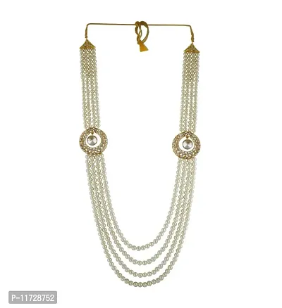 Anuradha Art Jewellery Gold Finish Traditional Groom Mala Necklace For Men | Wedding Groom Mala For Men | Groom Mala For Men (Design 1)