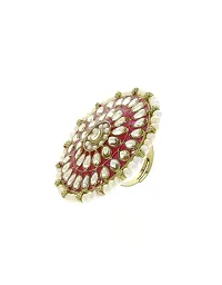 Anuradha Art Pink Colour Traditional Finger Ring for Women |Wedding Finger Ring for Bridal-thumb2