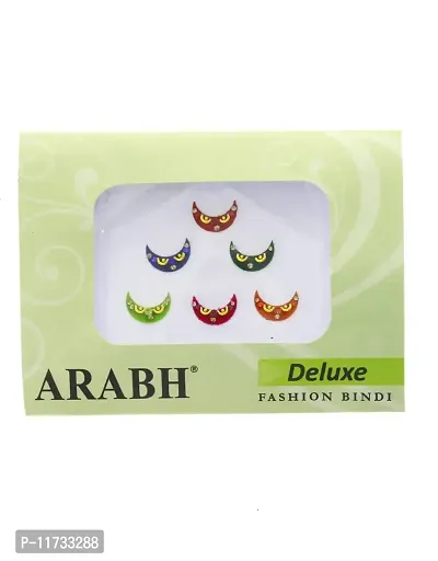 Anuradha Art Multi Colour 'Chandrakor' Traditional Bindis Set|Diamond Bindis Combo Packets|Bindis Packets For Girls