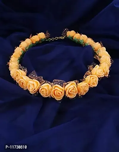 Anuradha Art Orange Colour Flower Inspired Tiara/Crown Hair Accessories for Women/Girls-thumb2
