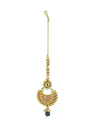 Anuradha Art Jewellery Gold Finish Traditional Maang Tikka For Women & Girls | Designer Matha Patti For Wedding | Fancy Maang Tikka Hair Accessories (Maang Tikka Design- 7)-thumb2