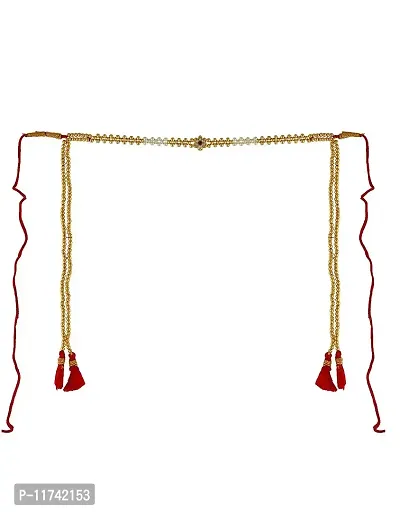 Anuradha Art Gold Finish Styled with Beads Trendy Maharshtrian Mundavalya/Bashing