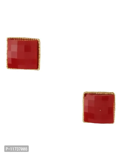 Anuradha Art Maroon Colour Designer Tops Earrings | Studs Earrings Set | Fancy Earings Collection For Women-thumb0