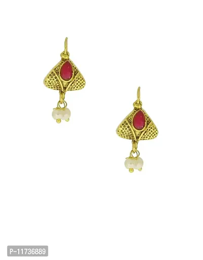 Anuradha Art Gold Finish Stylish Golden Bugadi Earrings | Clip On Earrings | Traditional Bugadi for Women-thumb0