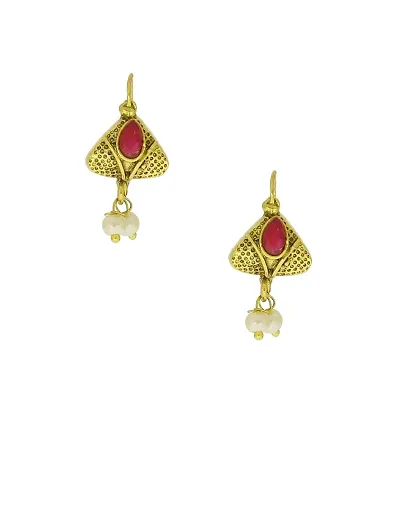 Anuradha Art Finish Stylish Bugadi Earrings | Clip On Earrings | Traditional Bugadi for Women