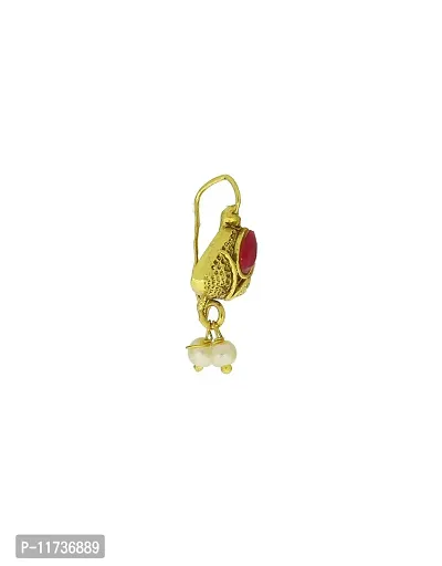 Anuradha Art Gold Finish Stylish Golden Bugadi Earrings | Clip On Earrings | Traditional Bugadi for Women-thumb3