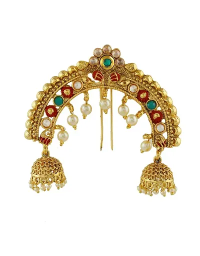 Anuradha Art Colour Designer Fancy Ambada Clip/Juda Pin for Women/Girls