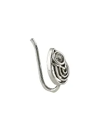 Anuradha Art Jewellery Silver Colour Wonderful Designer Nose Ring Clip On Nose Pin For Women/Girls-thumb2