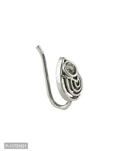 Anuradha Art Jewellery Silver Colour Wonderful Designer Nose Ring Clip On Nose Pin For Women/Girls-thumb3