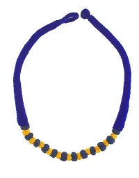 Anuradha Art Blue Colour Beads Styled Designer Geru Polish Rajasthani Look Traditional Necklace for Women/Girls-thumb3