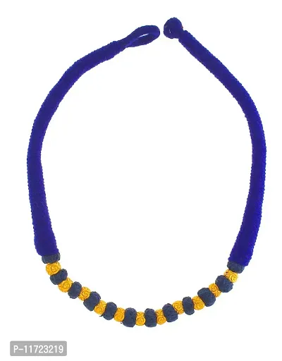 Anuradha Art Blue Colour Beads Styled Designer Geru Polish Rajasthani Look Traditional Necklace for Women/Girls-thumb4