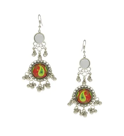 Anuradha Art Oxidized Jewellery Long Earrings Earrings for Navratri Jewellery