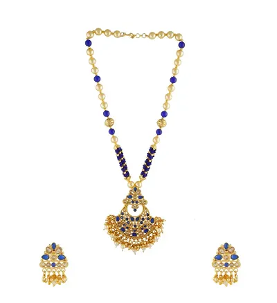 Anuradha Art Jewellery Colour Simple & Stylish Traditional Beads Styled Chain Pendant Set for Women