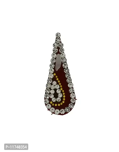 Anuradha Art Rajasthani Marvadi Bindiya, Tiklai | Golden Moti Bindi for Shagun { Drop Shape }-thumb0