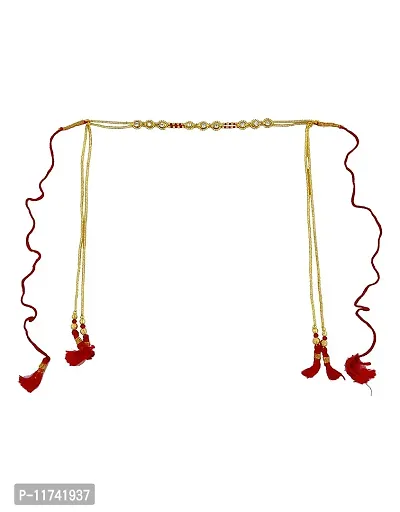 Anuradha Art Gold Finish Traditional Beads Styled Mundavlya For Women  Men|Maharashtrian Wedding Jewellery For Women