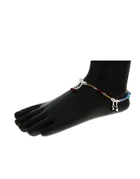 Anuradha Art Silver Colour Very Classy Stylish Look Wonderful Anklets/Payal for Women/Girls-thumb1