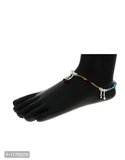 Anuradha Art Silver Colour Very Classy Stylish Look Wonderful Anklets/Payal for Women/Girls-thumb2