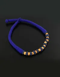 Anuradha Art Blue Colour Beads Styled Designer Geru Polish Rajasthani Look Traditional Necklace for Women/Girls-thumb1