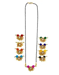 Anuradha Art Multicolour Adorable Navratri Special Kundan Mangalsutra/Chain Changeable Combo for Women-thumb2