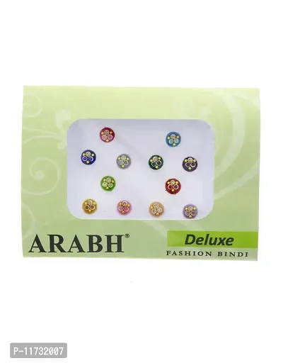 Anuradha Art Multi Colour Fancy Bindis Combo Packets|Round Shape Bindis For Women & Girls