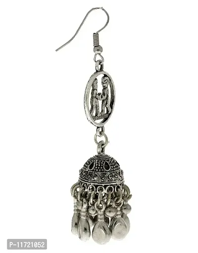 Anuradha Art Very Classy Ethnic Jhumka Pattern Oxidised Jhumki/Jhumkas Earrings for Women/Girls-thumb3