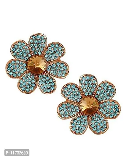 Anuradha Art Gold Tone Flower Styled Designer Trendy Tops/Studs Earrings for Women/Girls