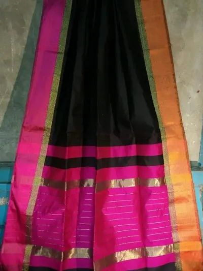 Handloom Maheswari Cotton Silk Sarees With Running Blouse