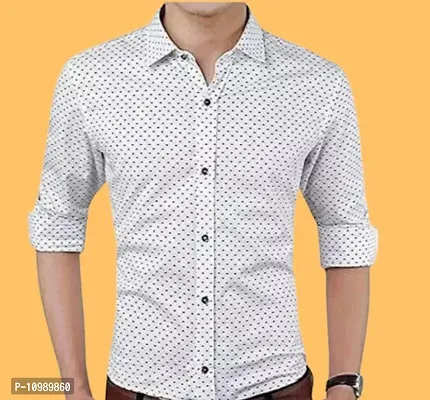 Trending Dotted Shirt For Men, Mens Regular Fit Cotton Casual Shirt for Men Full Sleeve Pack Of 1-thumb0