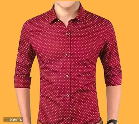 Trending Dotted Shirt For Men, Mens Regular Fit Cotton Casual Shirt for Men Full Sleeve Pack Of 1-thumb0