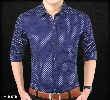 Trending Dotted Shirt For Men, Mens Regular Fit Cotton Casual Shirt for Men Full Sleeve Pack Of 1-thumb0