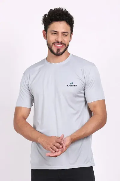 Trendy Men Poly Lycra Round Neck T-Shirt