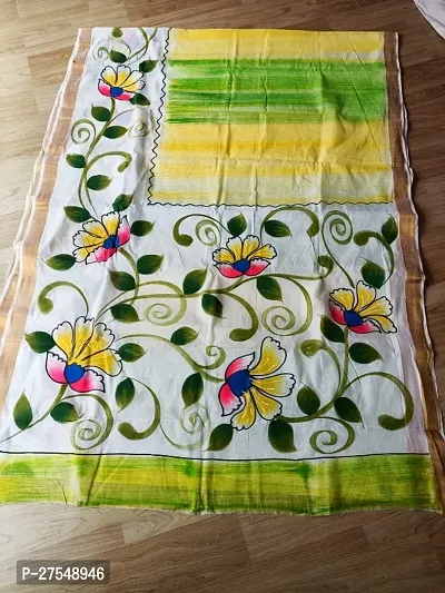 Attractive kerala Cotton Saree with Blouse piece
