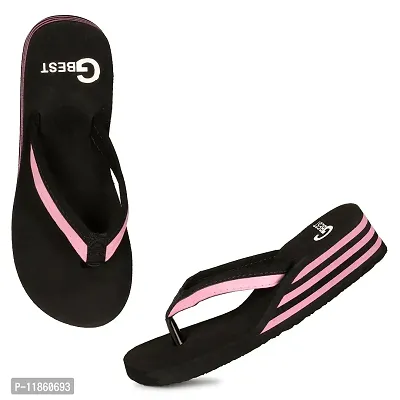 G BEST Combo Soft Comfortable Slippers & Flip-Flops for Women (BLACK, PINK, numeric_6)-thumb5