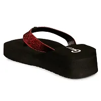 G BEST Combo Soft Comfortable Slippers & Flip-Flops for Women (BLACK, RED1, numeric_5)-thumb2