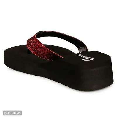 G BEST Combo Soft Comfortable Slippers & Flip-Flops for Women (BLACK, RED1, numeric_5)-thumb3