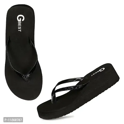 G BEST Combo Soft Comfortable Slippers & Flip-Flops for Women (BLACK,RED, numeric_6)-thumb5