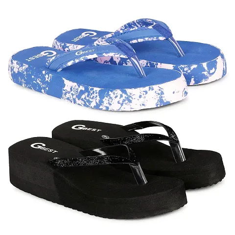 G BEST Combo Soft Comfortable Slippers & Flip-Flops for Women
