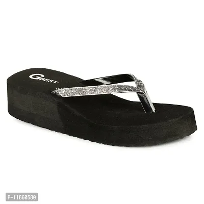 G BEST Combo Soft Comfortable Slippers & Flip-Flops for Women (BLACK, SILVER, numeric_7)-thumb3