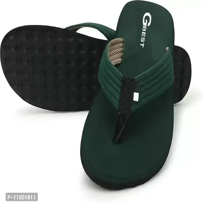 G BEST Slippers And Flip Flops For Men (GREEN, YELLOW, numeric_6)-thumb2